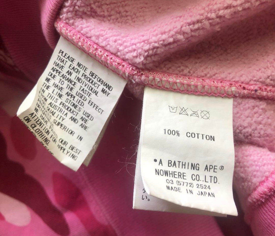 2006 Bape pink Swarovski Crewneck (Large)