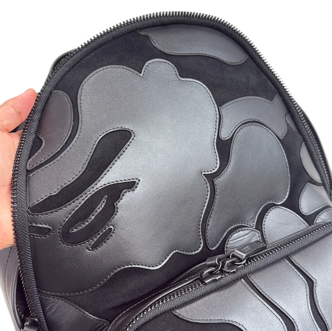 2025 Bape leather patch backpack
