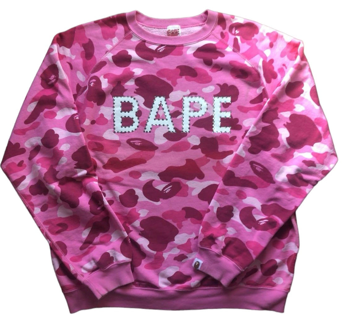 2006 Bape pink Swarovski Crewneck (Large)