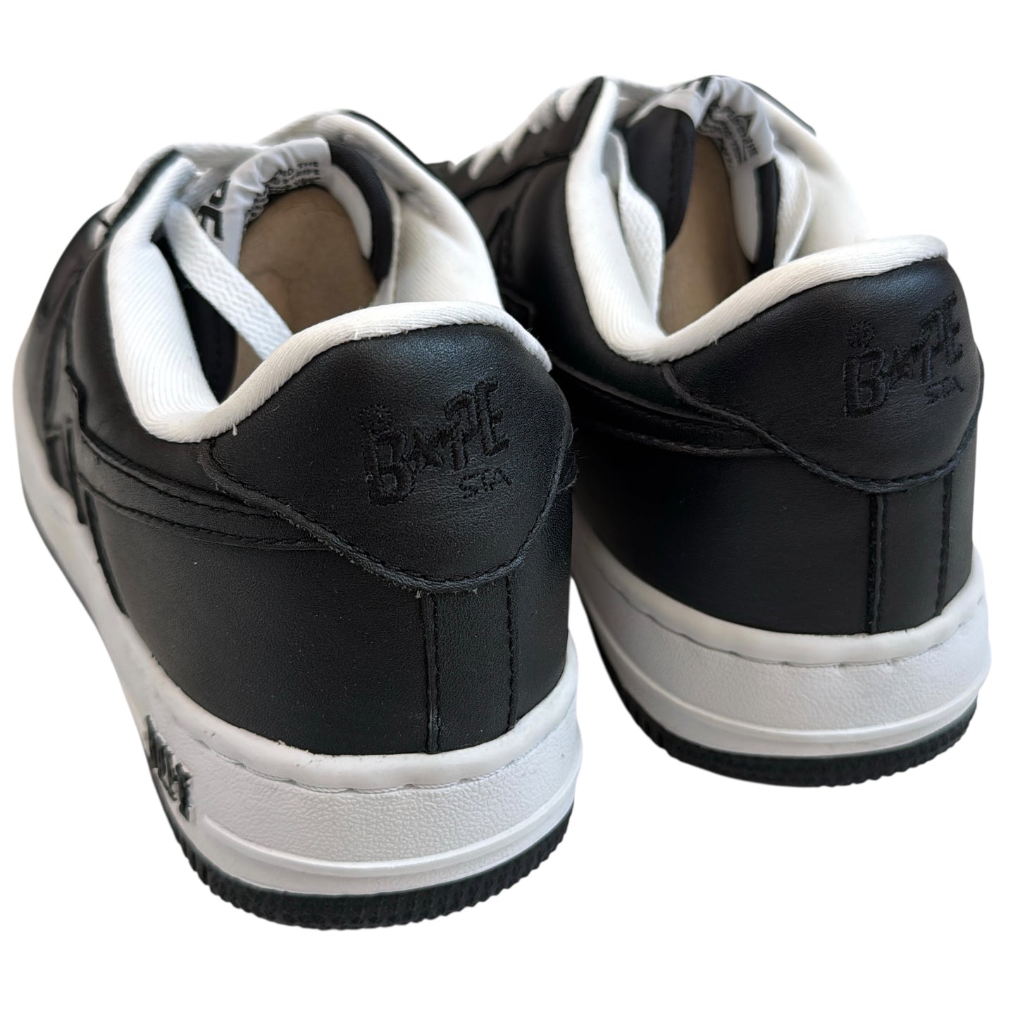 2009 Black leather Bapesta (9.5)