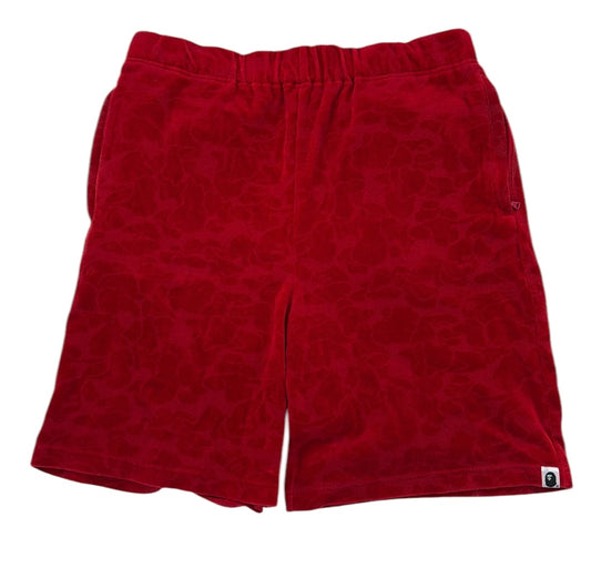 2007 Bape velour camo shorts (XL)