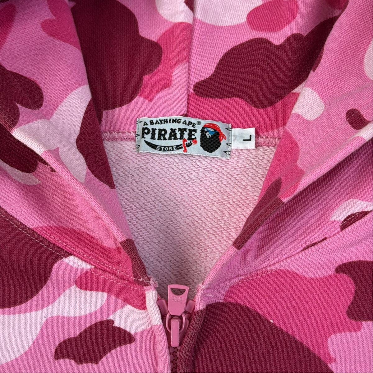 2005 Bape pink camo hoodie (Large)