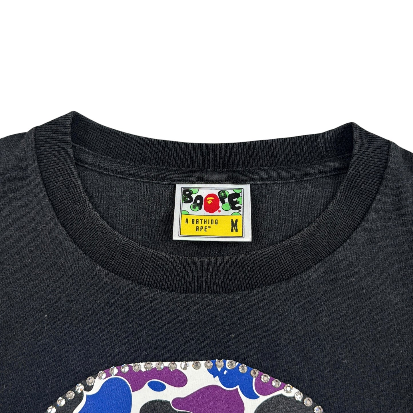 2017 Bape store Hong Kong 11th Ann. Swarovski ape head tee (Medium)