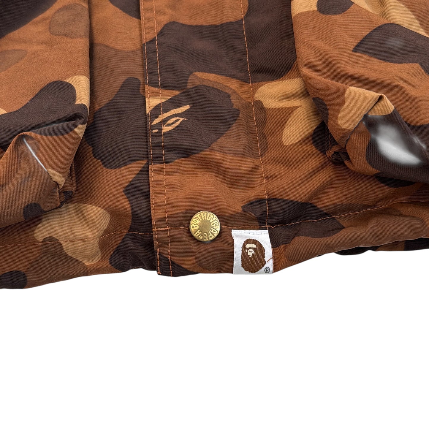 2006 Bape brown camo puffer jacket (Small)