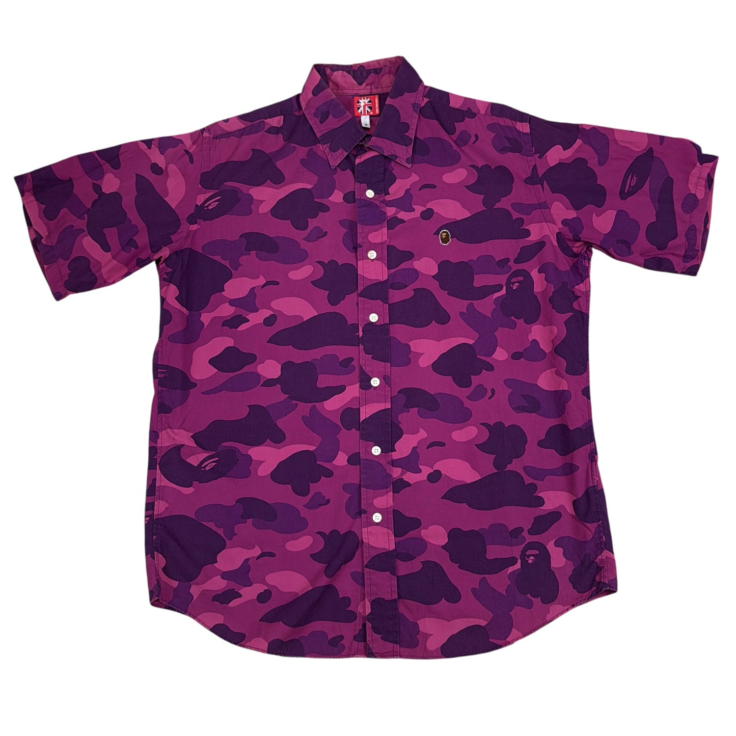 2002 Bape purple camo button up (Medium)
