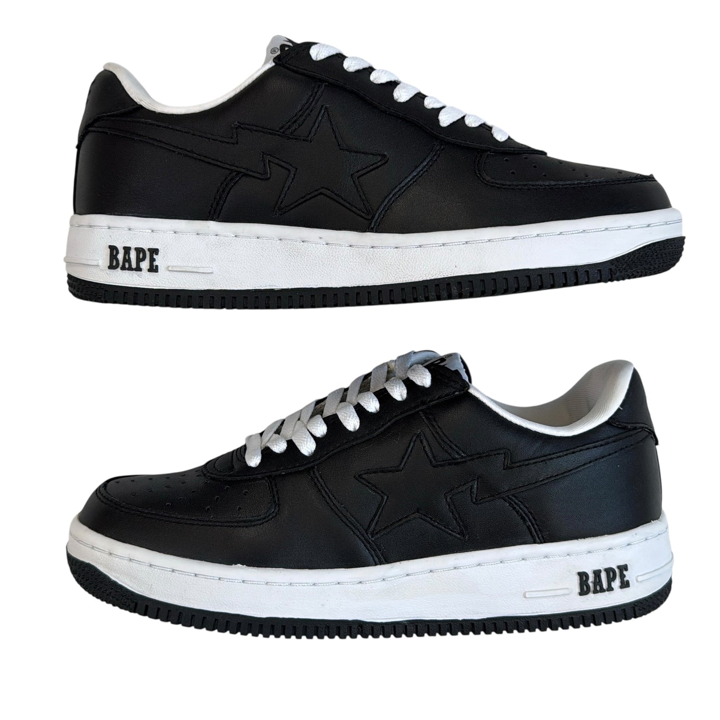 2009 Black leather Bapesta (9.5)