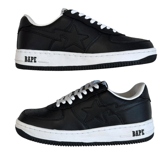 2009 Black leather Bapesta (9.5)