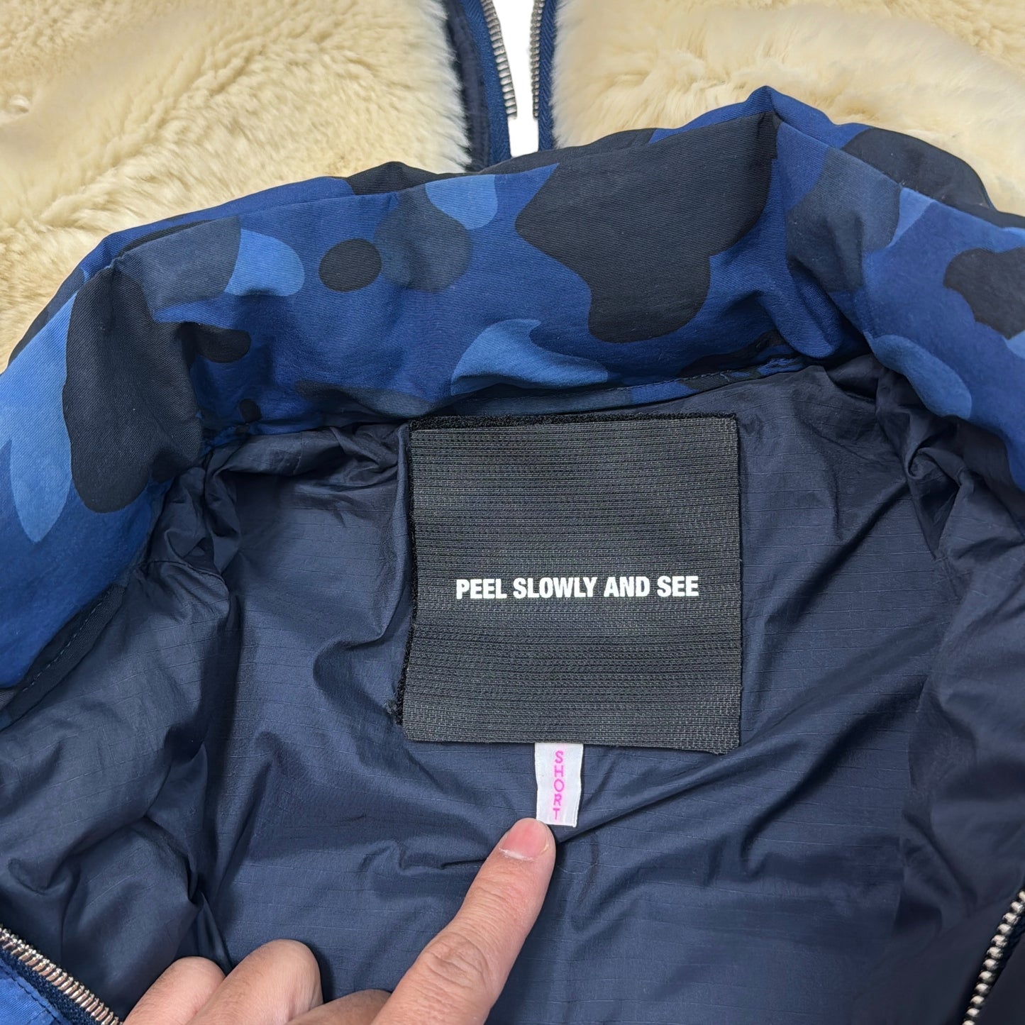 2005 Bape fur hood puffer jacket (XS)