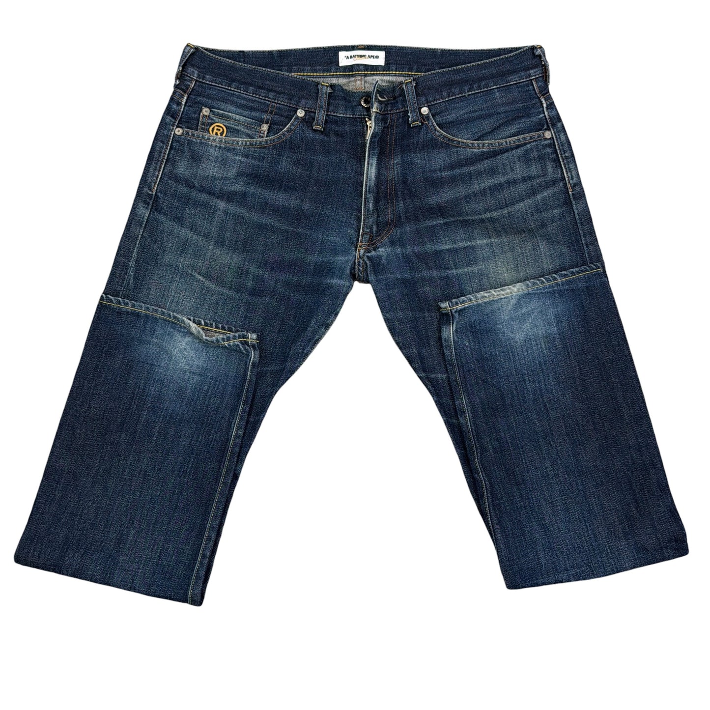 2009 Bape store Sendai spellout jeans (Medium)