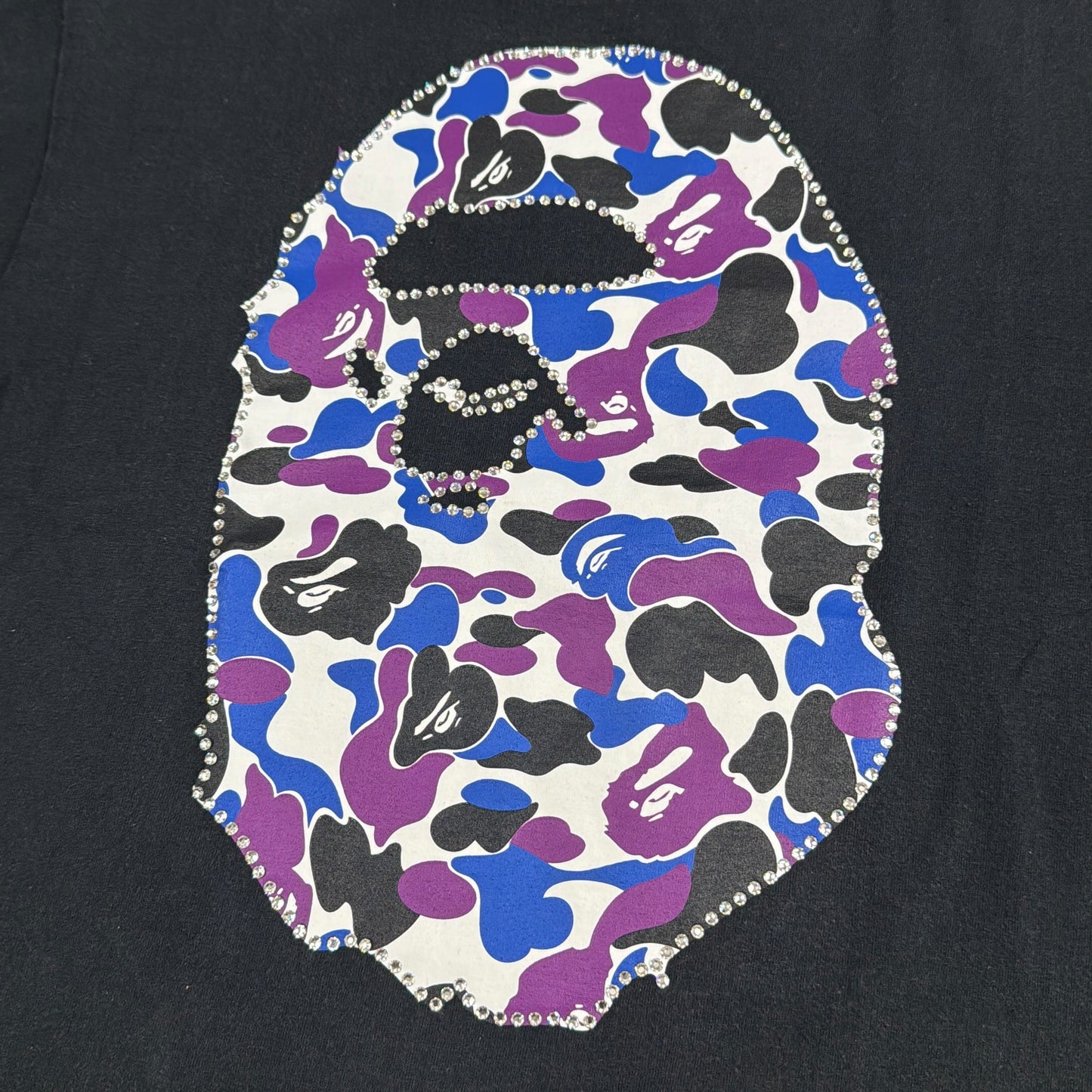 2017 Bape store Hong Kong 11th Ann. Swarovski ape head tee (Medium)