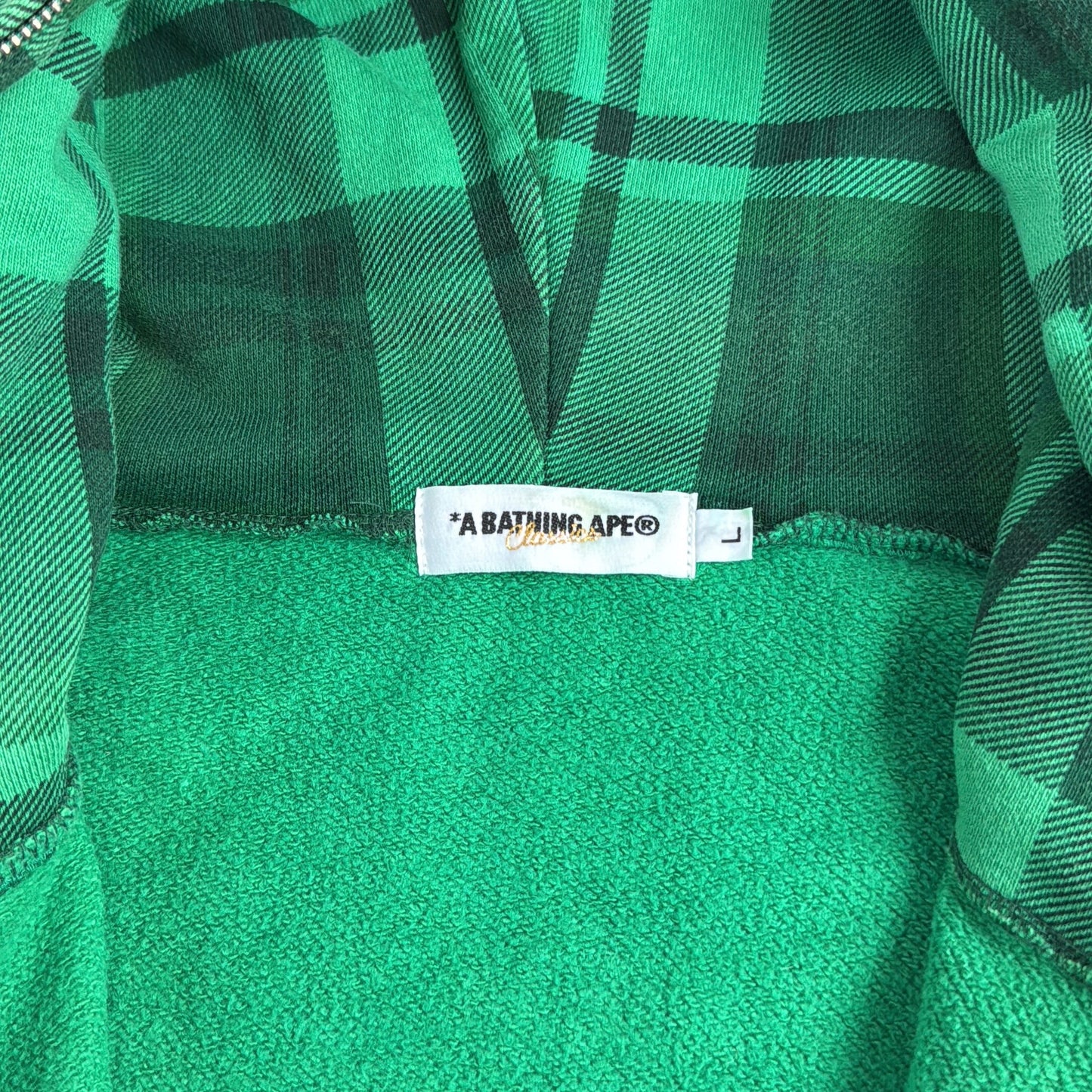 2007 BAPE store Shibuya exclusive plaid hoodie (Large)