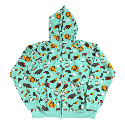 2005 Bape x kaws slaughter camo hoodie (Medium)