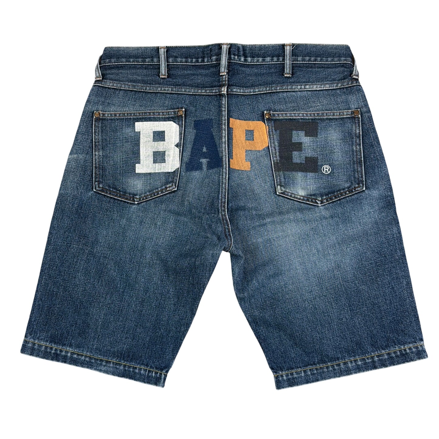 2009 Bape store Maebashi exclusive spellout shorts (Large)