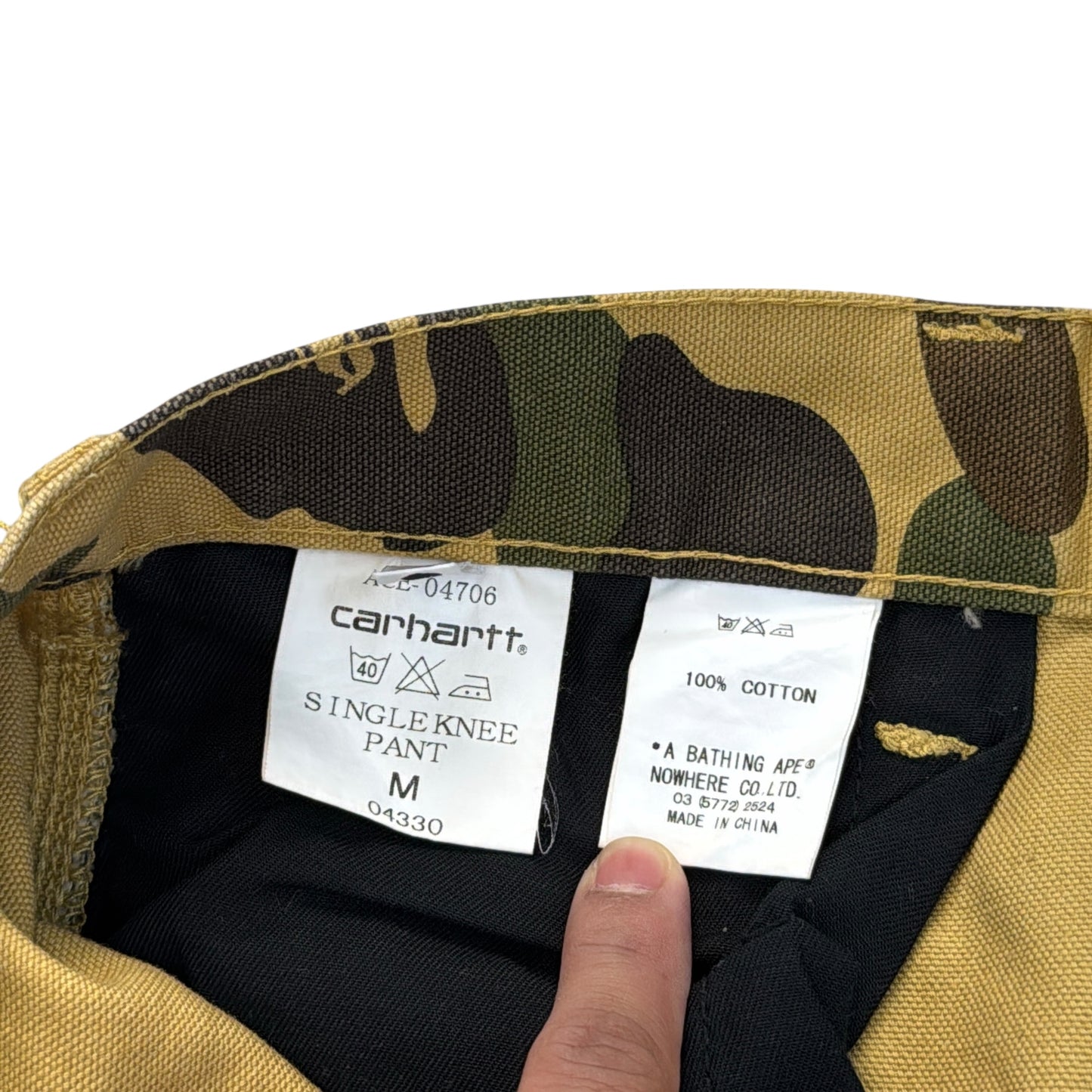 2005 Bape x Carhartt pants (Medium)