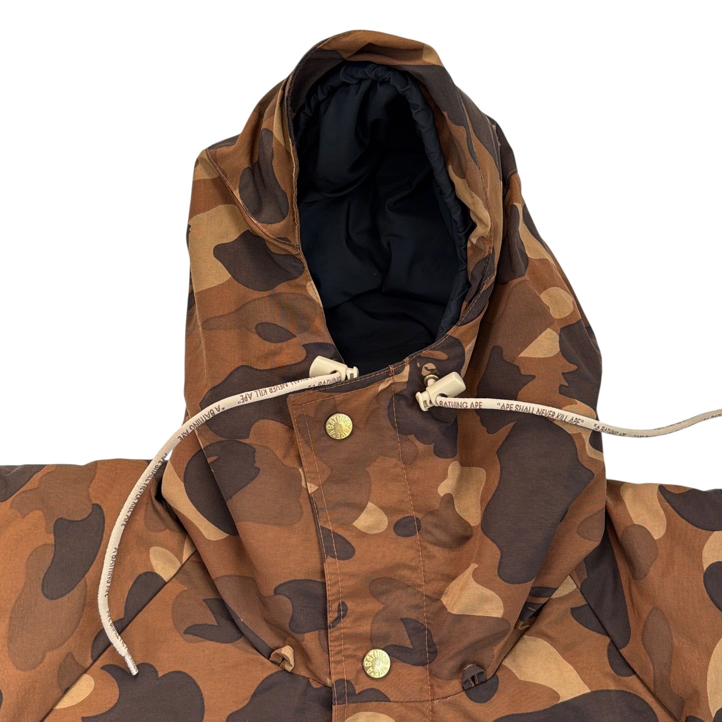 2006 Bape brown camo puffer jacket (Small)
