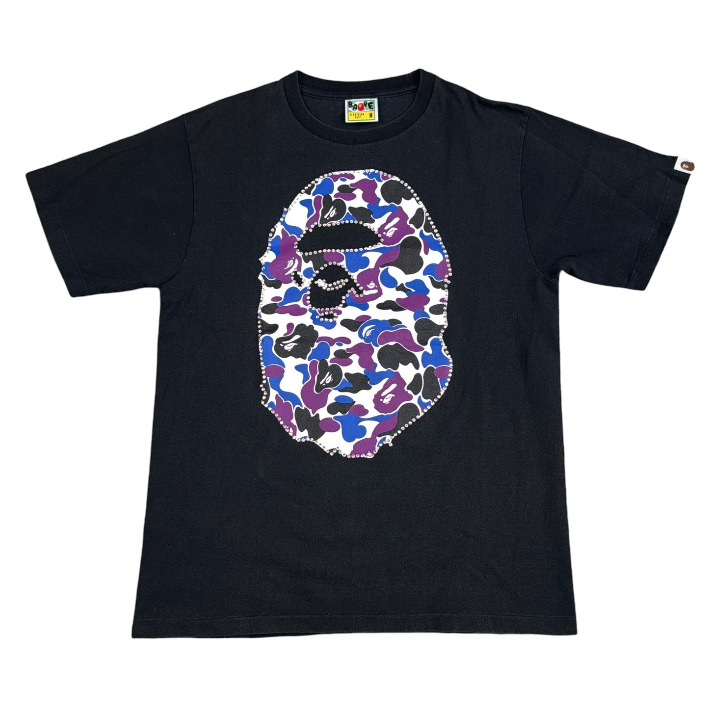 2017 Bape store Hong Kong 11th Ann. Swarovski ape head tee (Medium)
