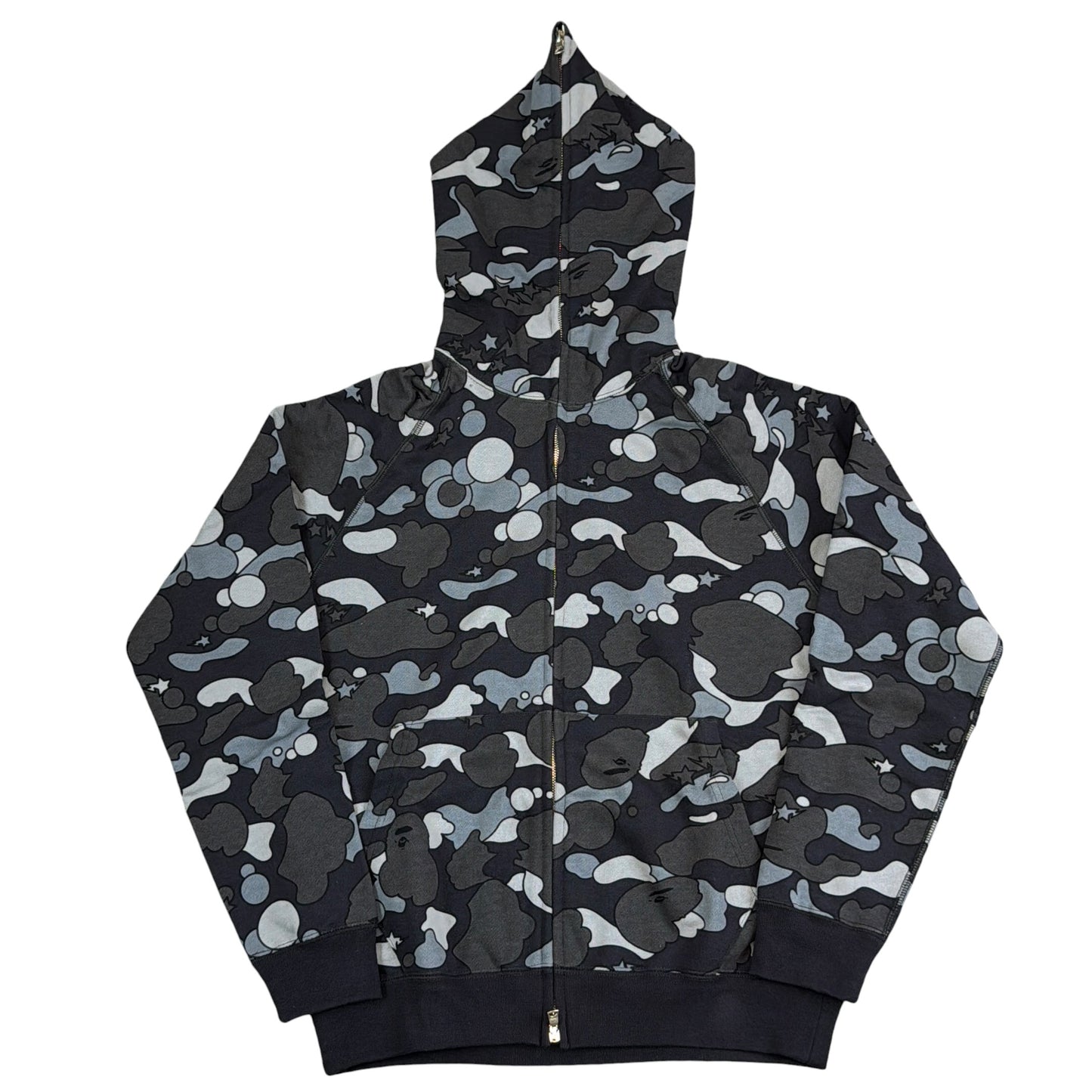 2007 Bape black psyche camo hoodie (Small)