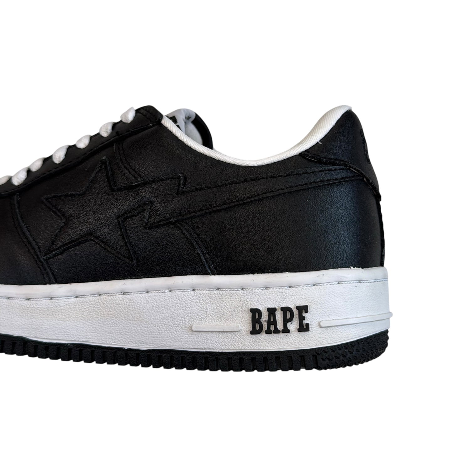 2009 Black leather Bapesta (9.5)