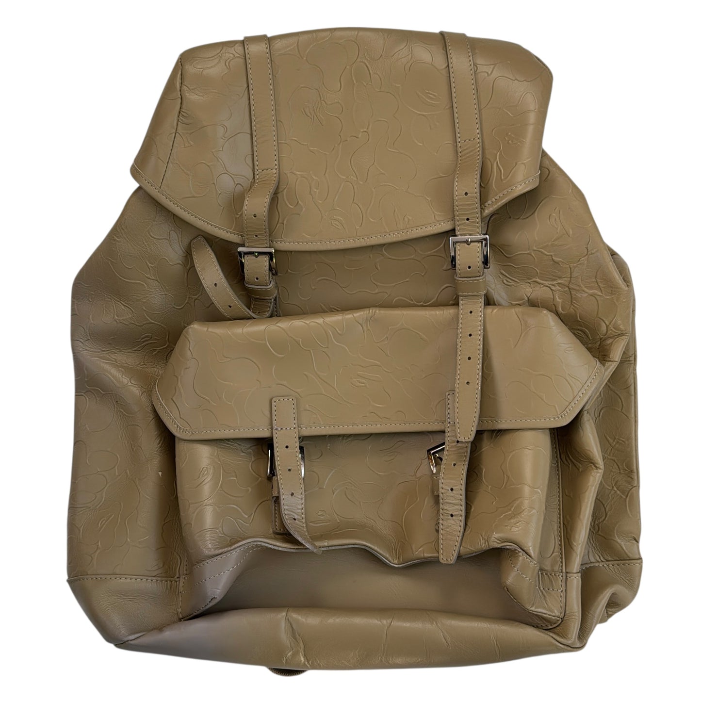 2005 Bape full leather camo backpack