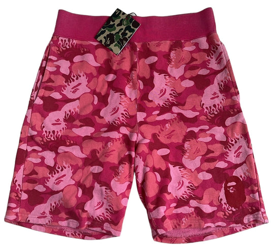 2019 Bape pink fire camo shorts (Medium)