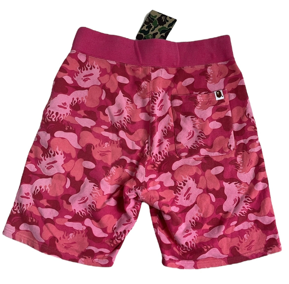 2019 Bape pink fire camo shorts (Medium)