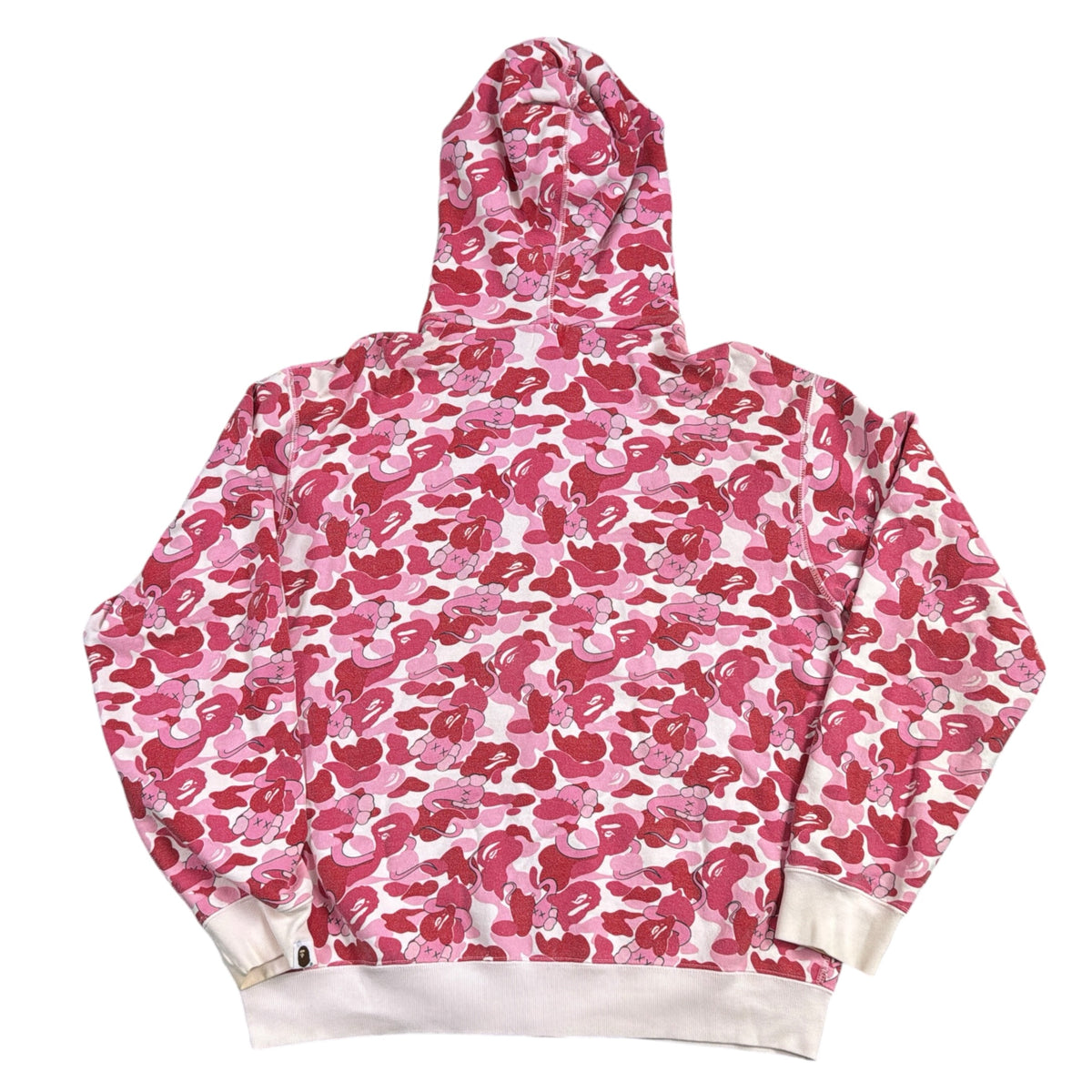 2001 Bape x kaws pink bendy hoodie (Medium)
