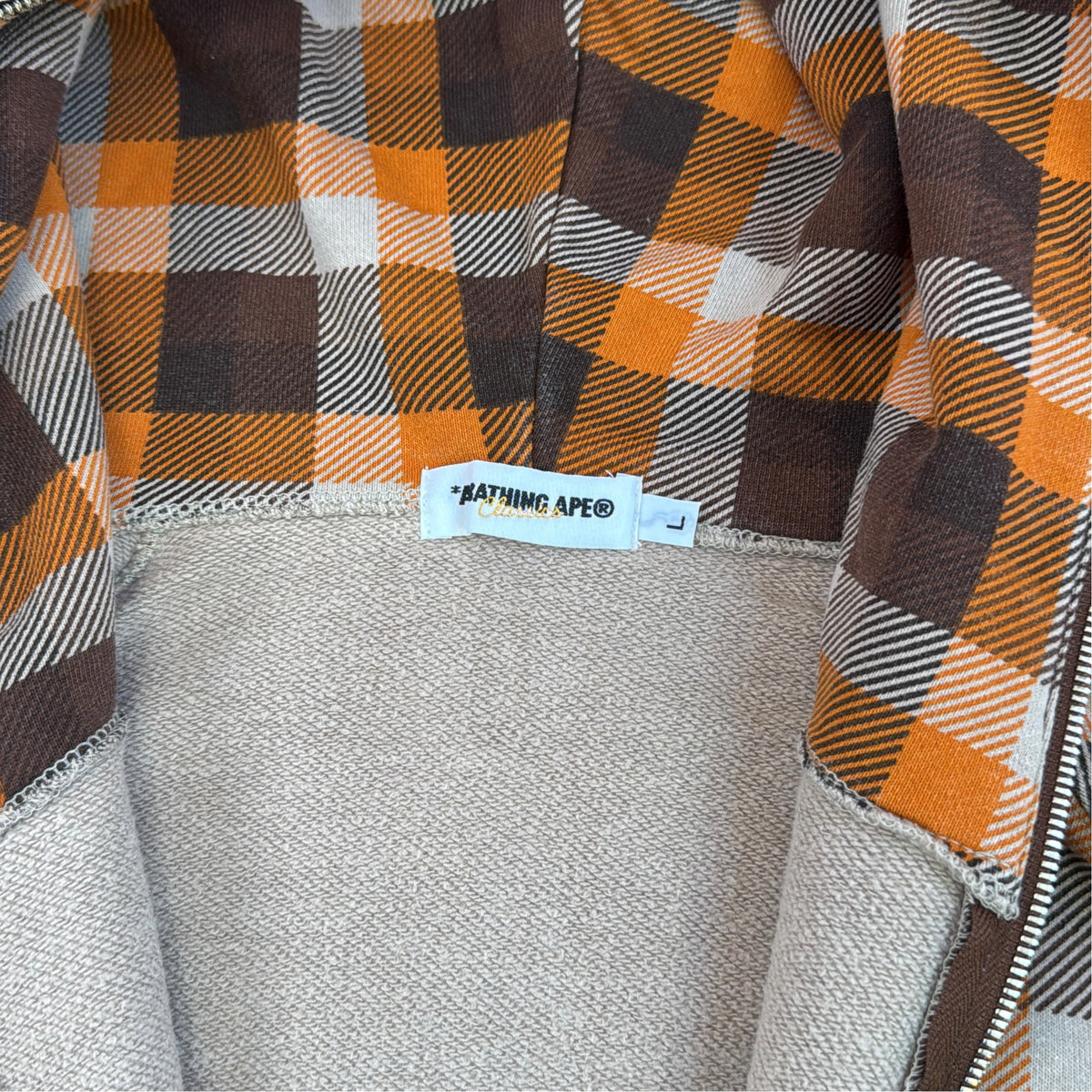 2007 Bape plaid hoodie (Large)