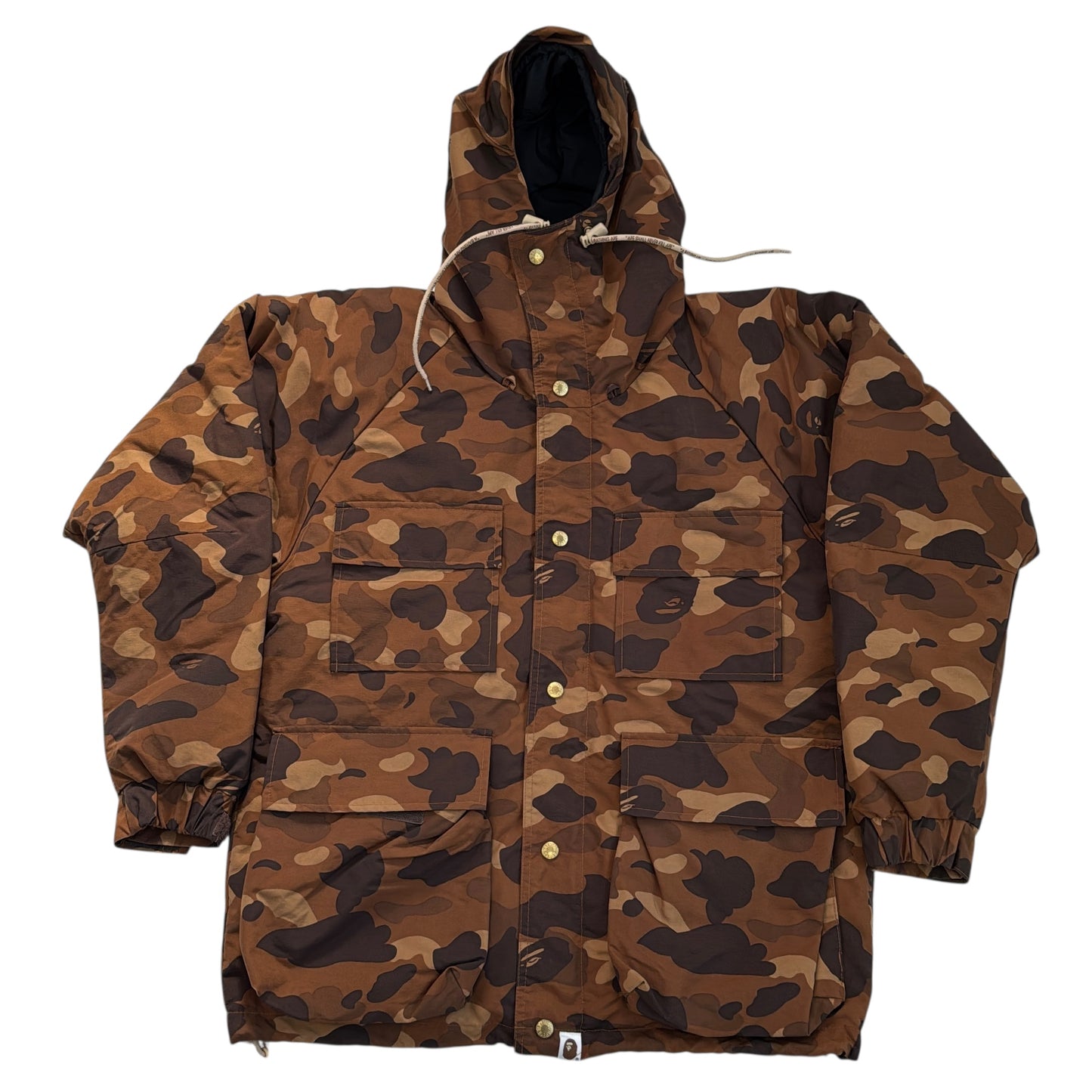 2006 Bape brown camo puffer jacket (Small)