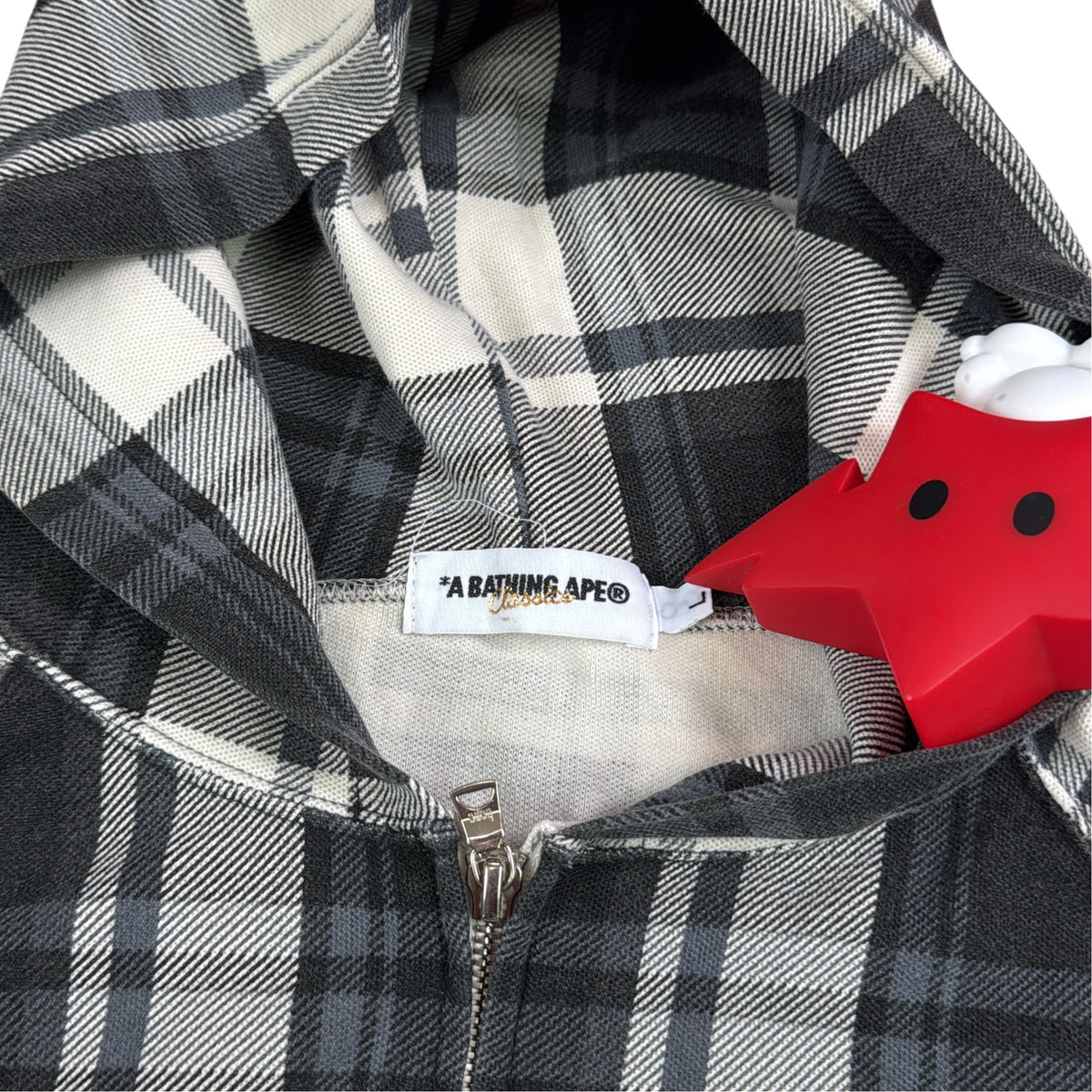 2007 Bape plaid hoodie (Large)